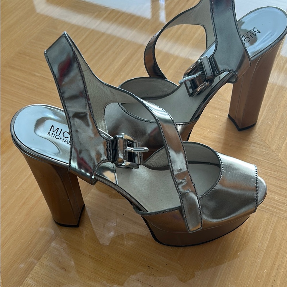 Michael Kors Silver Glamorous Heels